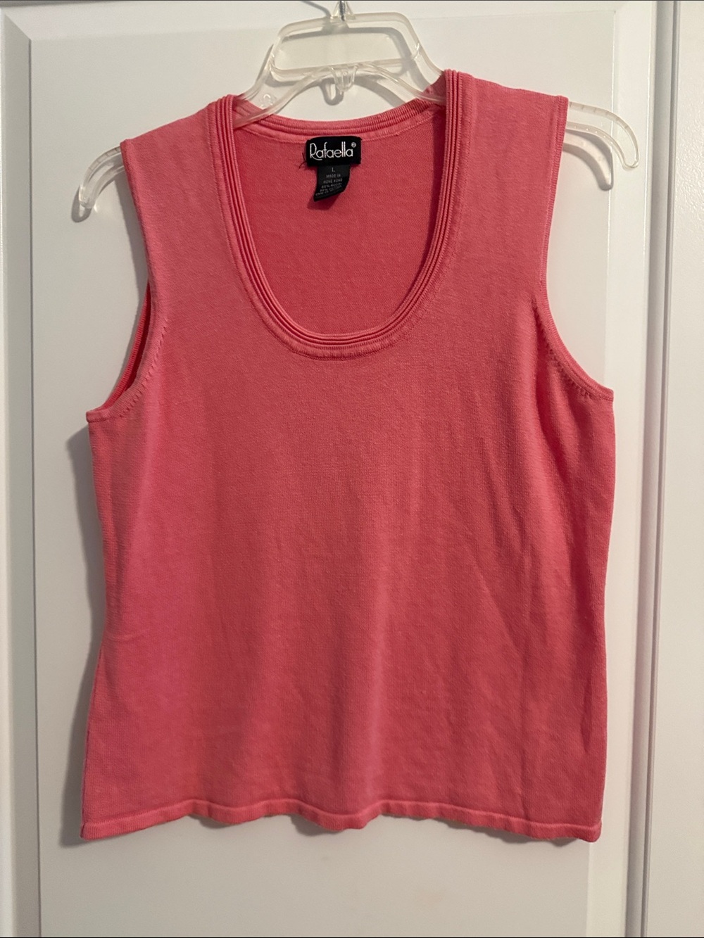 Rafaella Coral Scoop Neck Sleeveless Tank
